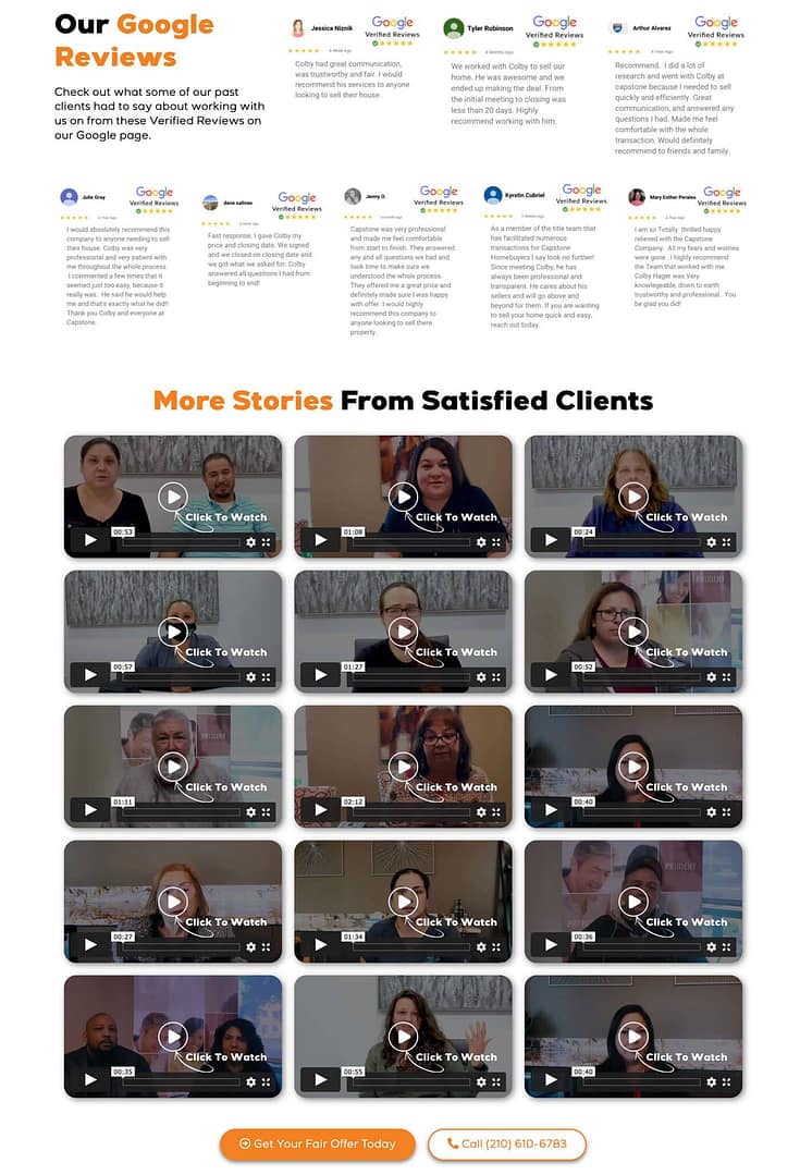 Capstone-Homebuyers-client-reviews